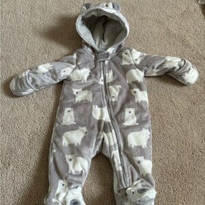 Carter's Gray Polar Bear Infant Snowsuit